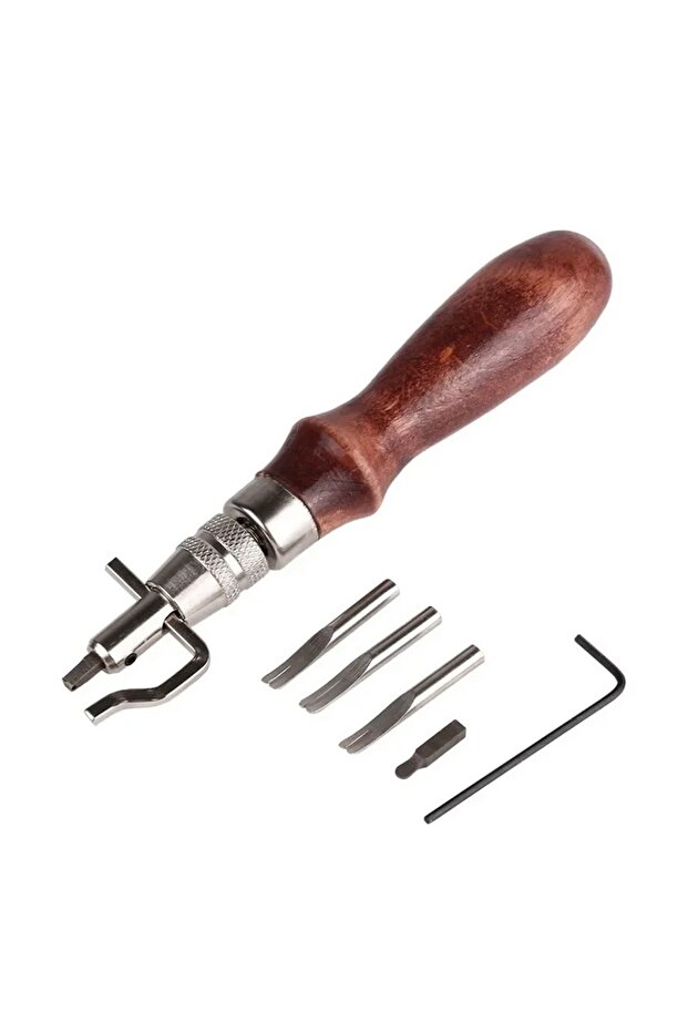 1set KRABALL 7 in 1 Pro Adjustable Leather Stitching Groover and Creasing Edge Beveler Leathercraft