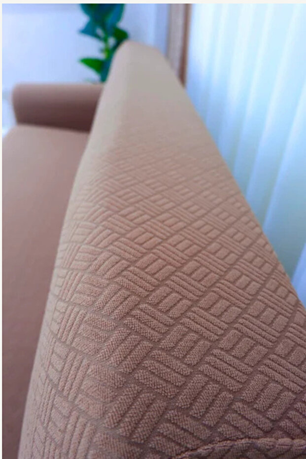 غطاء كرسي فردي من الجاكار بنمط السلة - 2