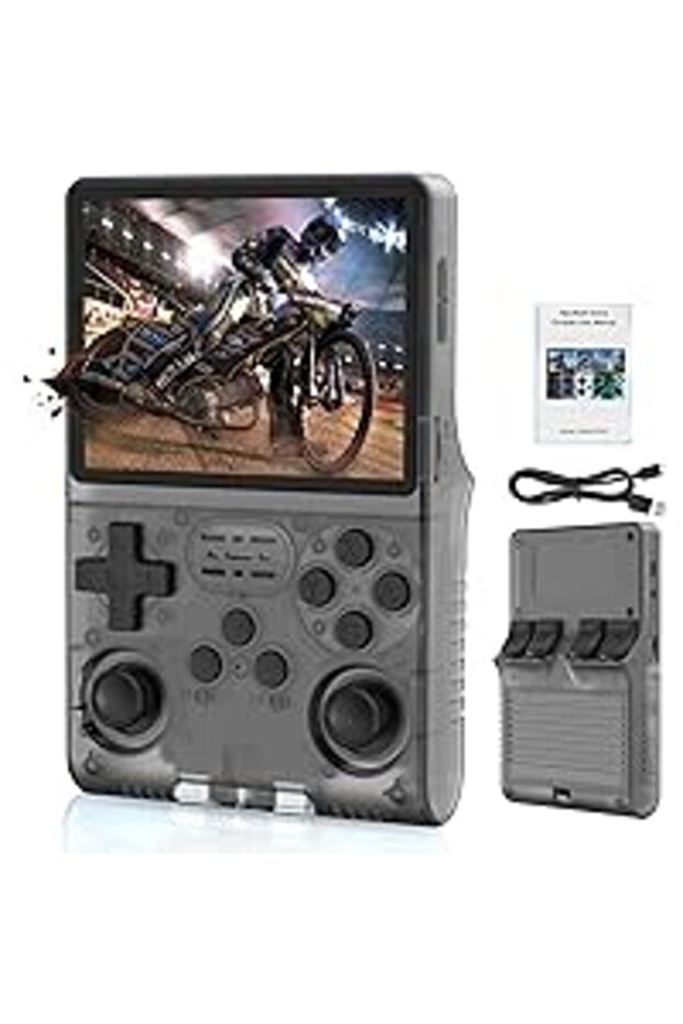 R36S Retro 3.5 Inch IPS Screen Handheld Game Console Open Source Linux System 64GB 15000+ Pocket Vid - 2