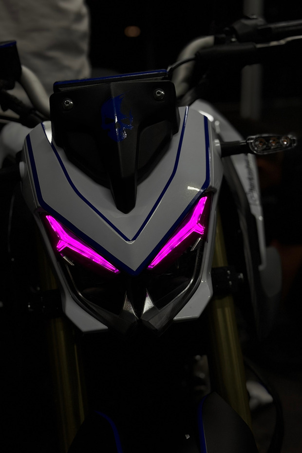 Purple Color Headlight Design Film Sticker (Right and Left) for Srk 125-S