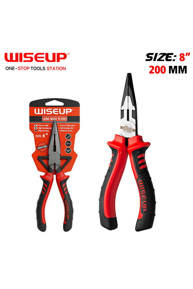 Industrial nose pliers' 8''.