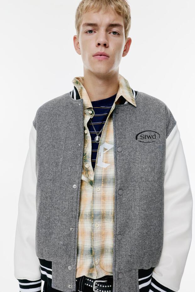 Nakışlı kolej ceketi - 7