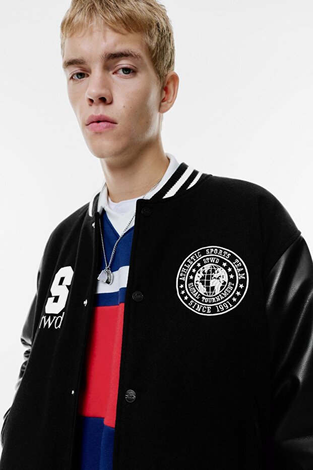 Nakışlı kolej ceketi - 2