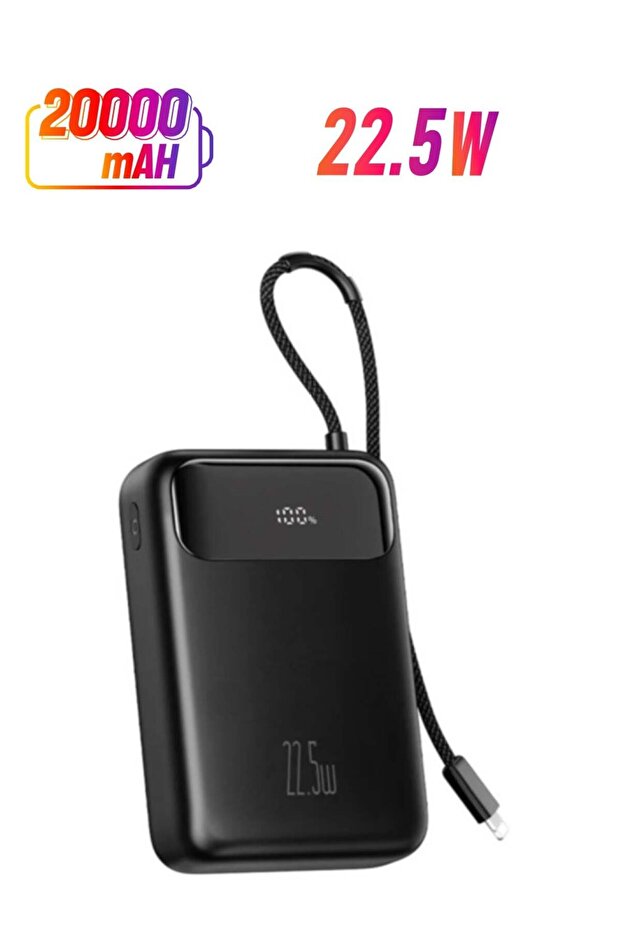 Power Bank With Type C Cable MC-3720 Digital 20000mAh 22.5W