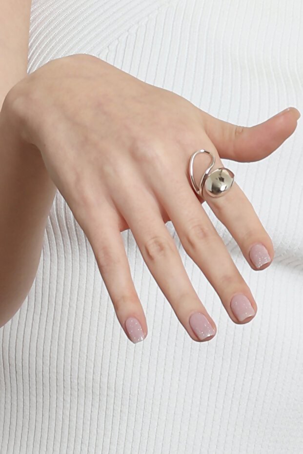 Kadın Dolama Model Dualite Damla Formlu Ayarlanabilir Yüzük - 3