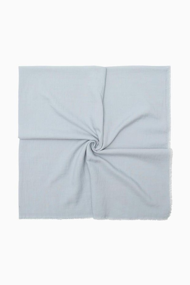 Buz Mavisi Maxi Cotton Eşarp