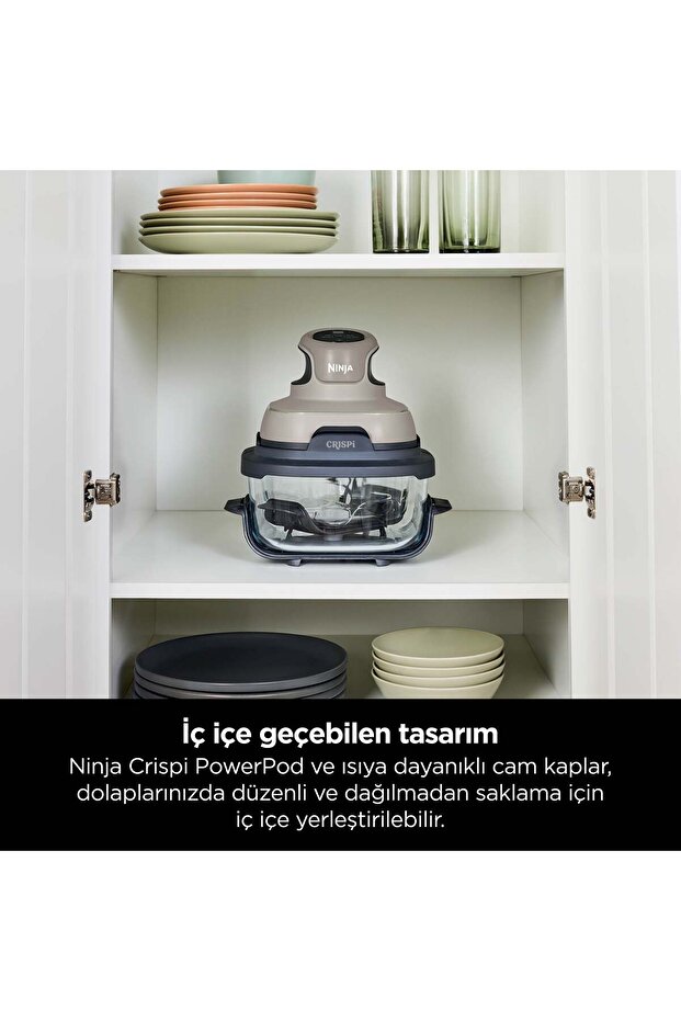 CRISPi 4-in-1 Taşınabilir Cam Hazneli Pişirme Sistemi - Stone - 8