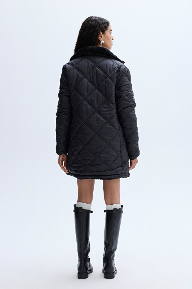 KAPİTONELİ ÇİFT TARAFLI PUFFER MONT - 2