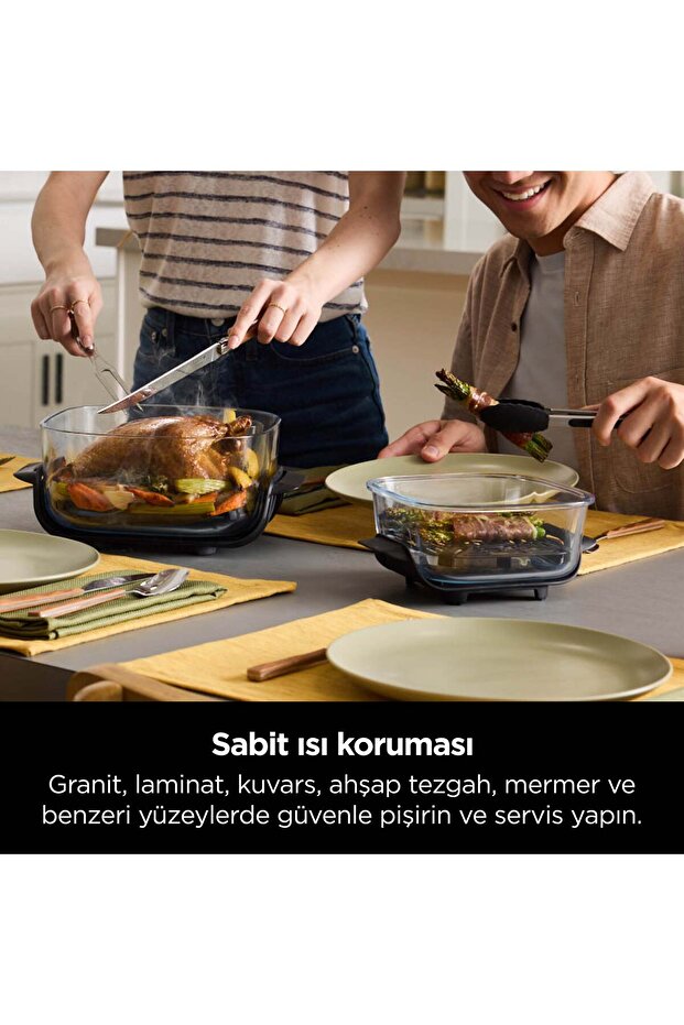 CRISPi 4-in-1 Taşınabilir Cam Hazneli Pişirme Sistemi - Stone - 6