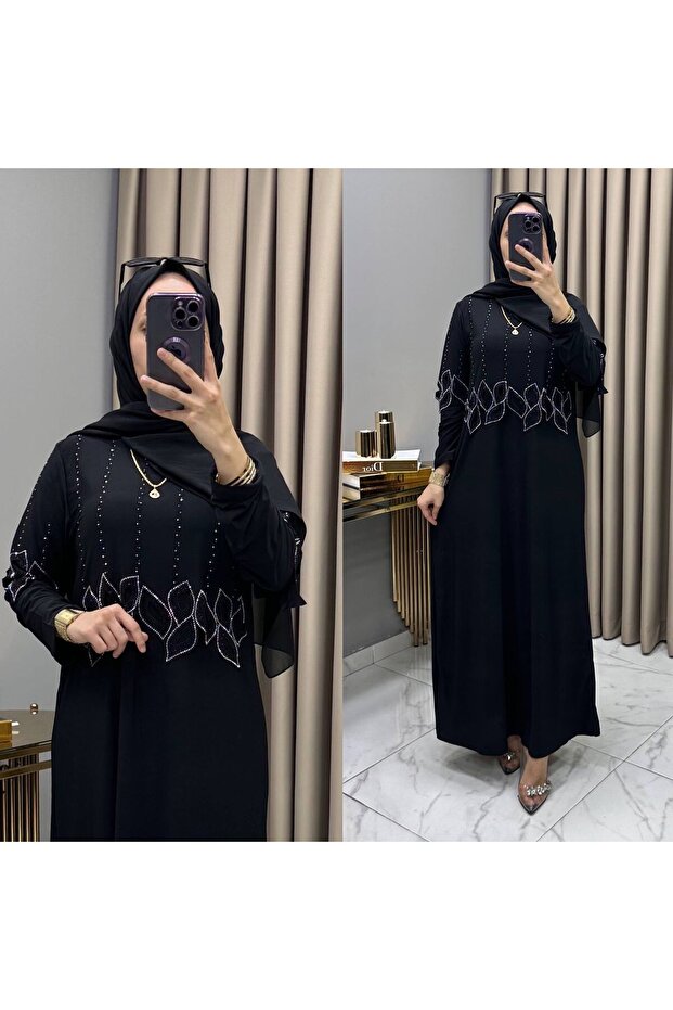 NAKIŞLI ŞIK ELBİSE - 1