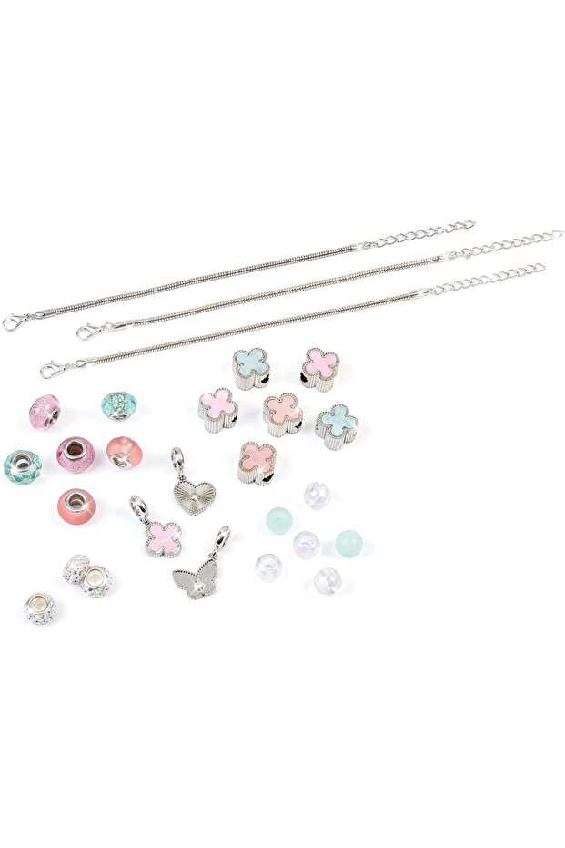 Clover DIY Bracelet Kit – 28-Piece Jewelry Set for Kids (Ages 8+)