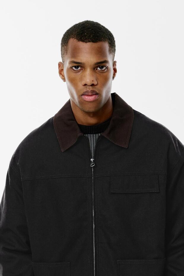 Kontrast yakalı ceket - 6