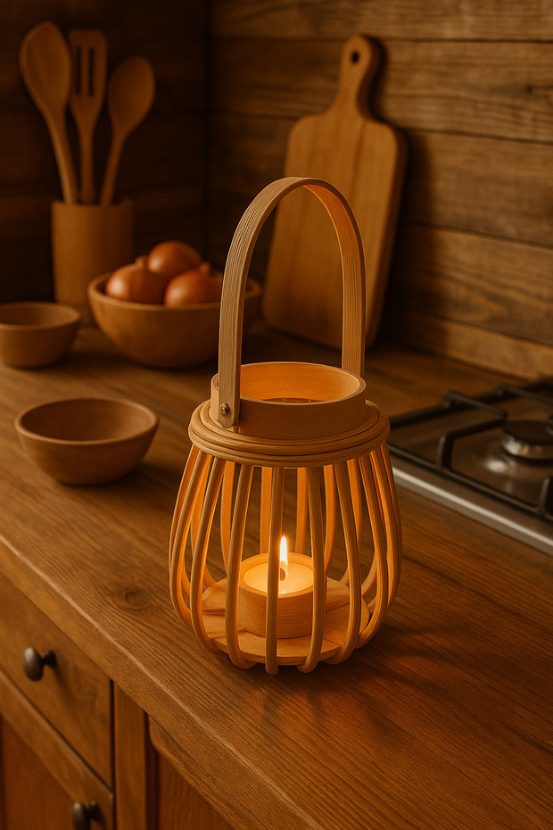 Bambu Şamdan Mumluk - 2