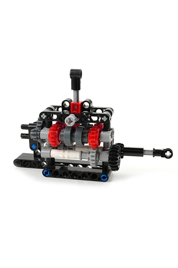 1 PCS 4-Speed Manual Gearbox Building Kit for Legoeds-Compatible Blocks - DIY Engineering Model with - 1