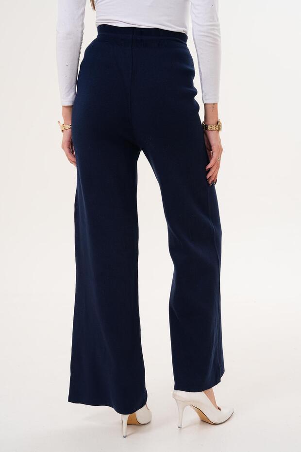Kadın Bol Paça Triko Örme Pantolon 255166 - - 5