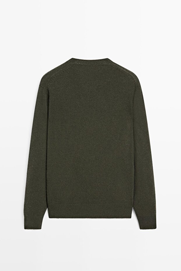 Yün karışımlı bisiklet yaka triko kazak - 8