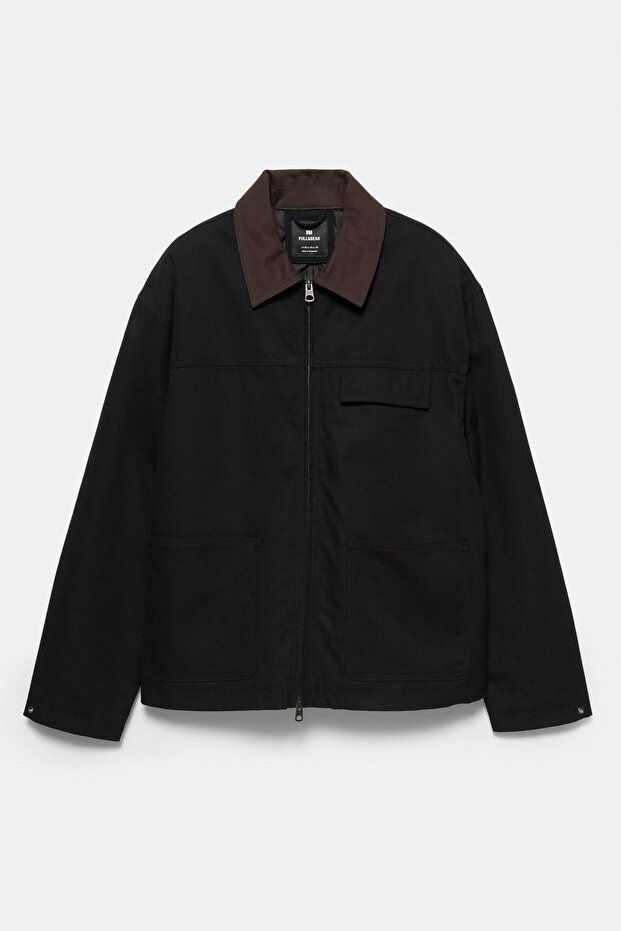 Kontrast yakalı ceket - 7