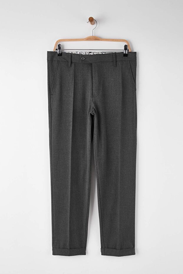 Antrasit Erkek Boyfriend Fit Kumaş Pantolon TMNAW26PL00017 - 10