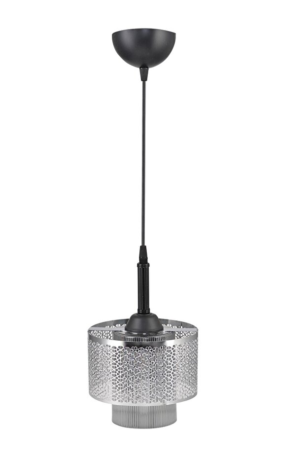 Tekli Motif Sarkıt Avize Krom Modern Tasarım - 5