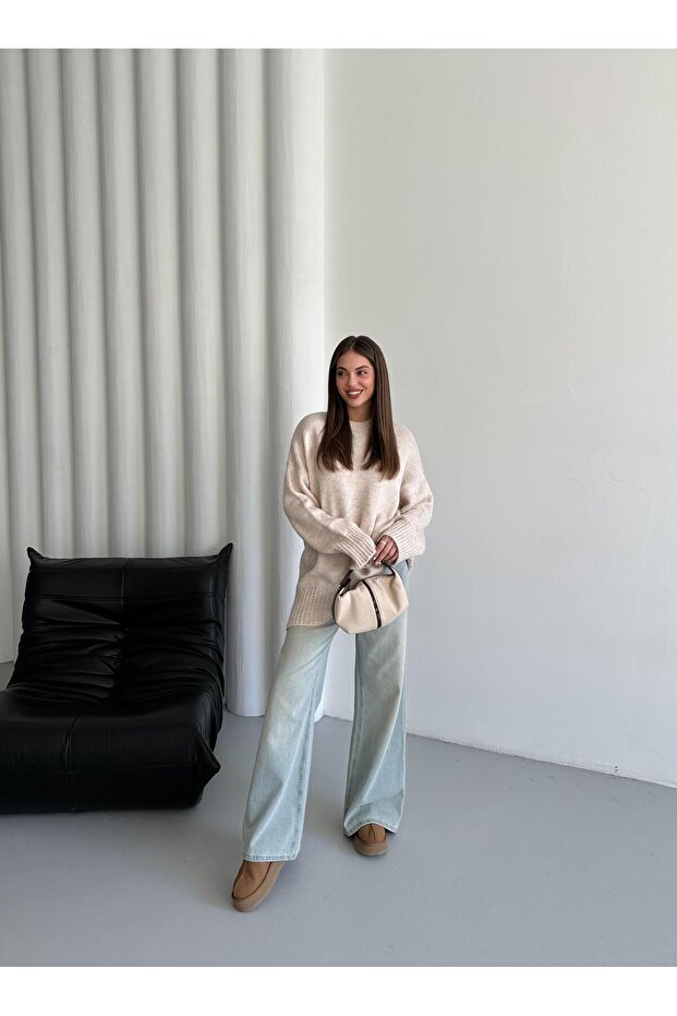 Taş Düz Basic Kalın Kazak - 7