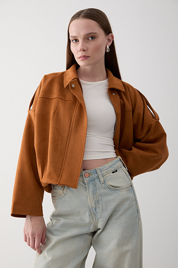 سترة تابا كلارا من جلد الغزال - 2929 - 2