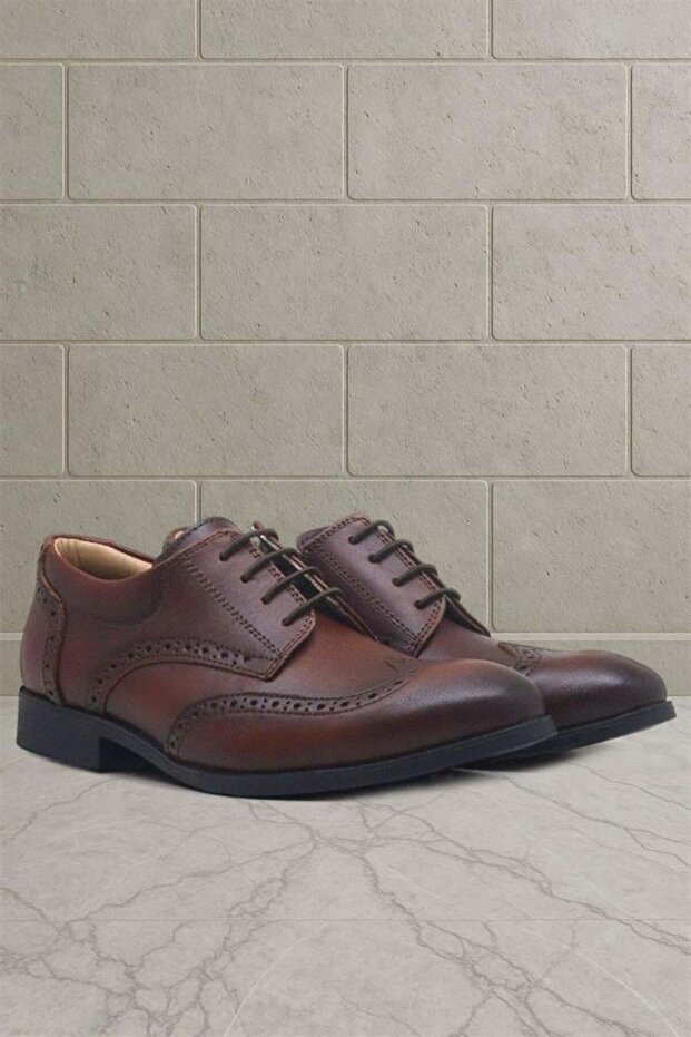 Rakerplus Titan Genuine Leather Tan Classic Men's Youth Shoes