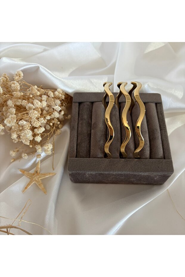 Zikzak model kalın ajda bilezik - 1