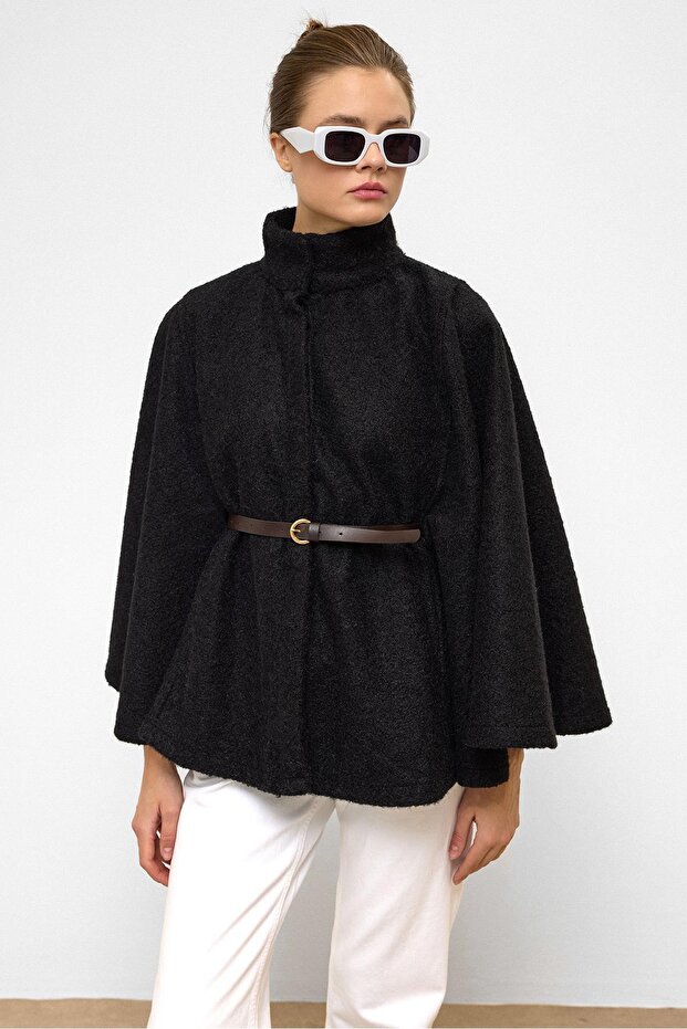 Kemerli Kalın Panço SİYAH 3154 - 3