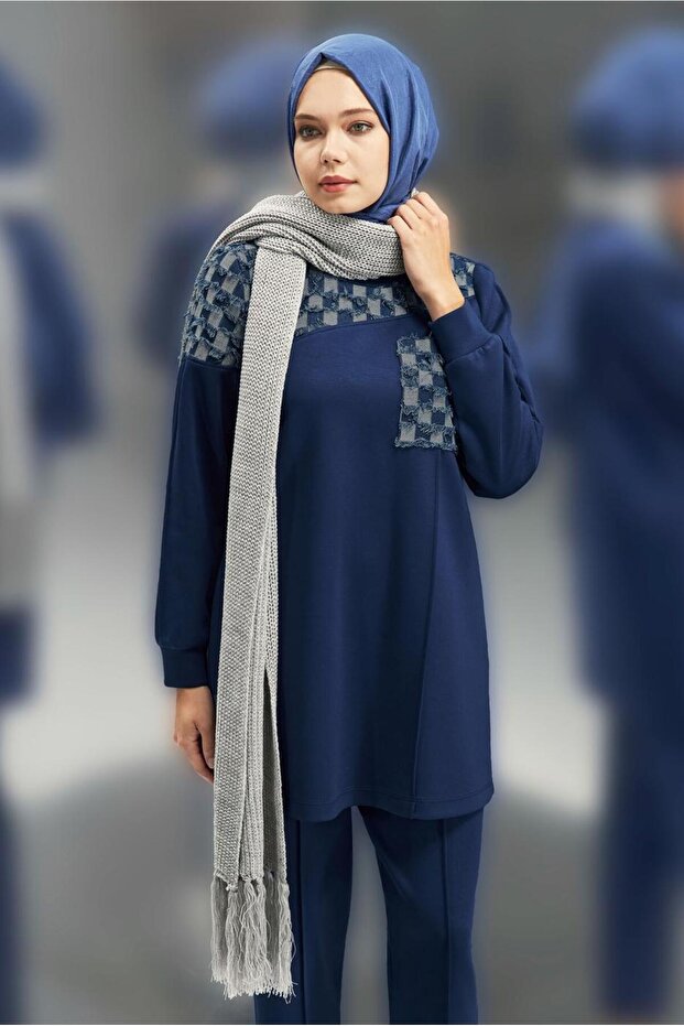 طقم بنطلون منقوش موديل 45158 - 2