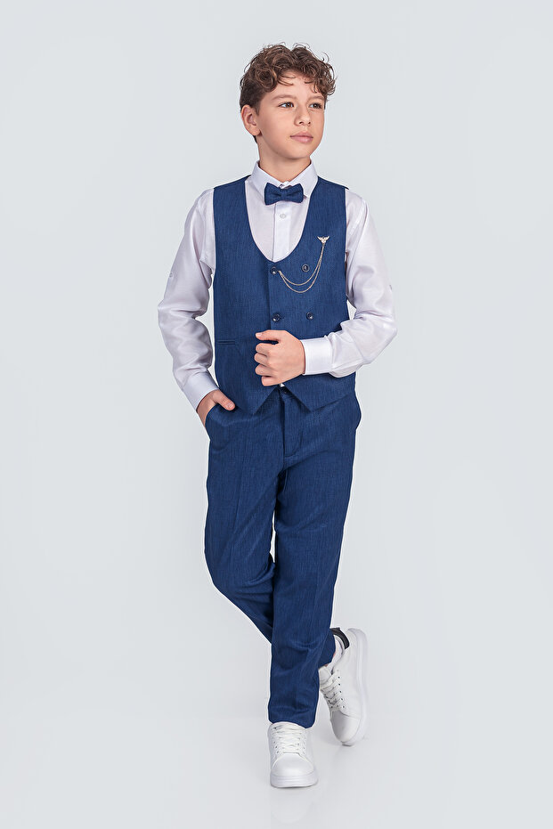 Boy's Suit Suit with Bow Tie and Vest
