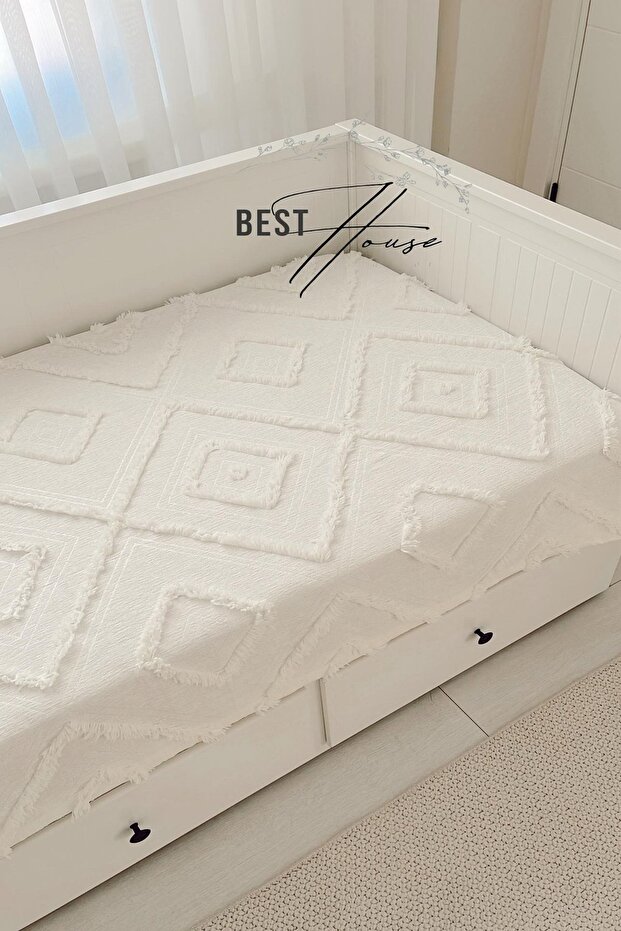 Nordic Divan Cover Pike, Bed Cover, Sofa Cover Sitting Part