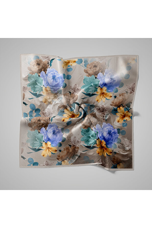 Natural Patterned Scarf - 1