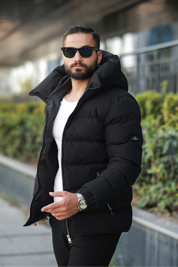 Unisex Men Women Hooded Wind Waterproof Puffer Coat
