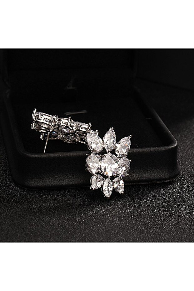 White Zircon Earrings - 2