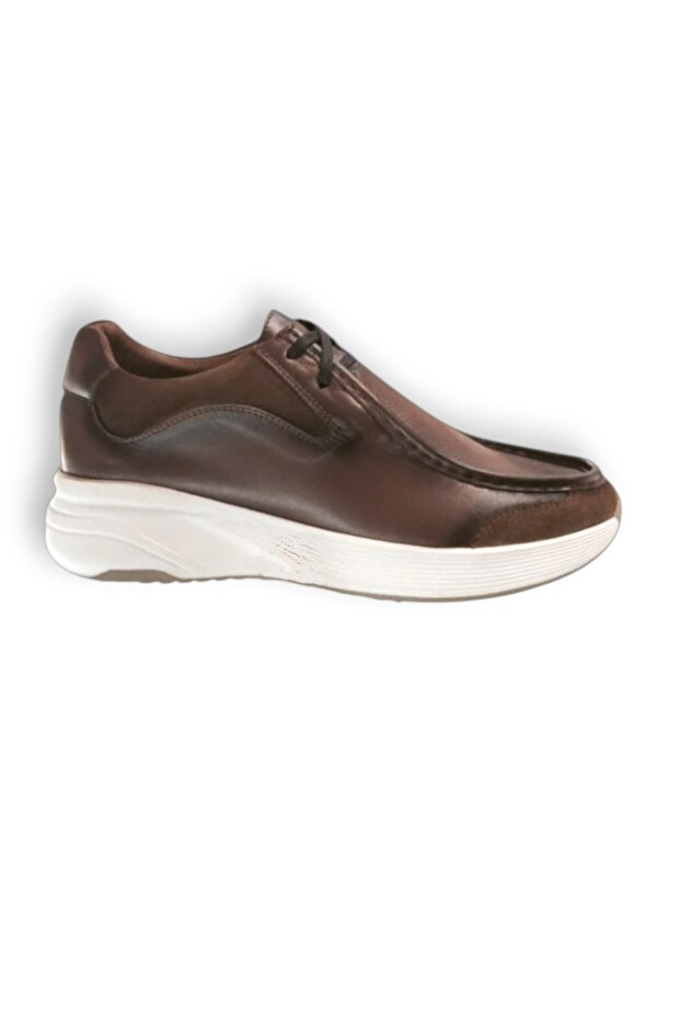 Genuine Leather High Sole Men's Winter Sneaker Shoes