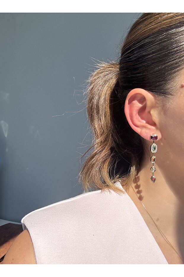 Stoned Y Earrings