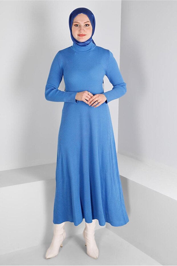 FİTİLLİ BASIC TRİKO ELBİSE 43202 - 1