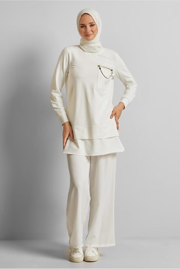 ZİNCİR DETAYLI EŞOFMAN TUNİK 45628 - 2