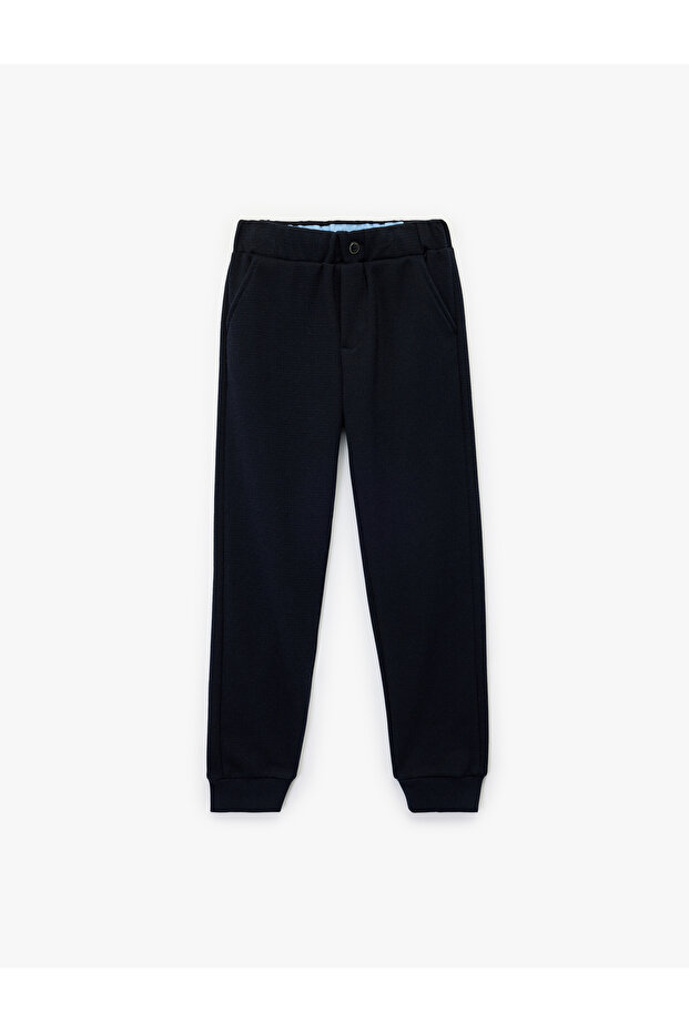 Buttoned Pocket Detailed Basic Pants Look Sweatpants