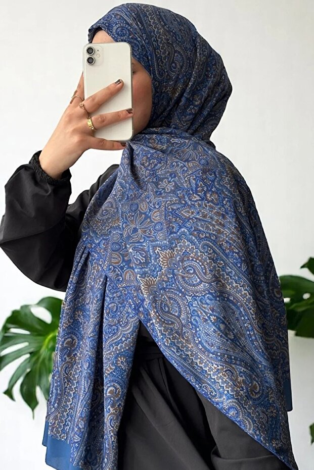 Checkerboard Pattern Cotton Jacquard Shawl