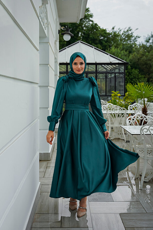 Rochie de seară Asel Verde - 2