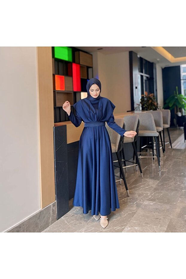 Rochie de seara Ressa bleumarin - 4