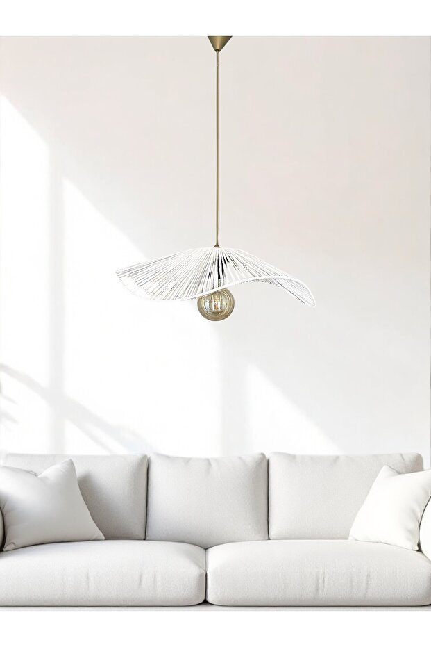 Aura Modeli - Hasır El Yapımı Bohem Asimetrik Şekilli Rustik Avize - 3