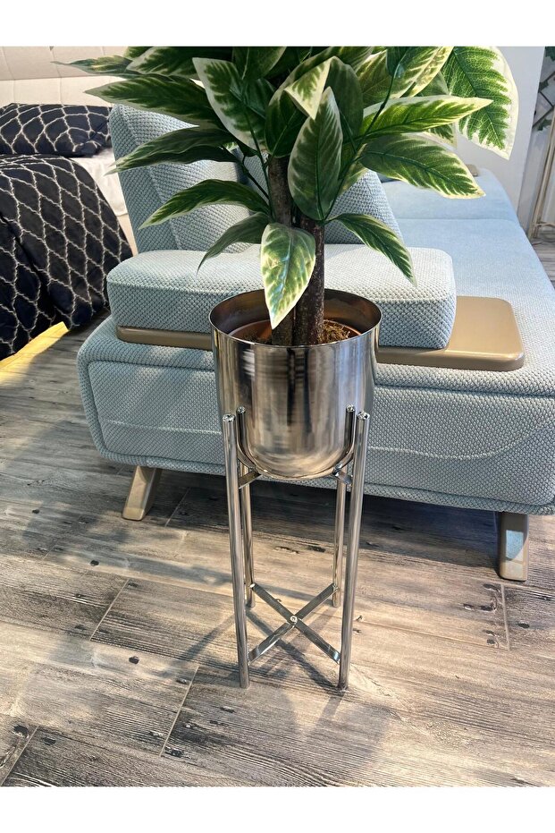 60CM NİKEL SAKSILIK ÇAP 20 CM - 2