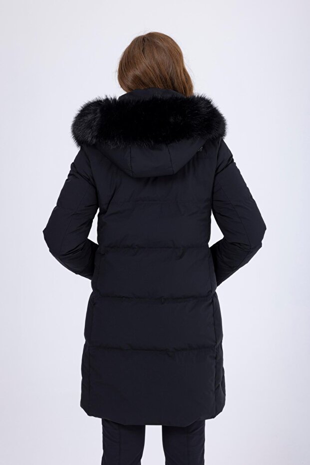 Ashley Kadın Down Mont Siyah - 4