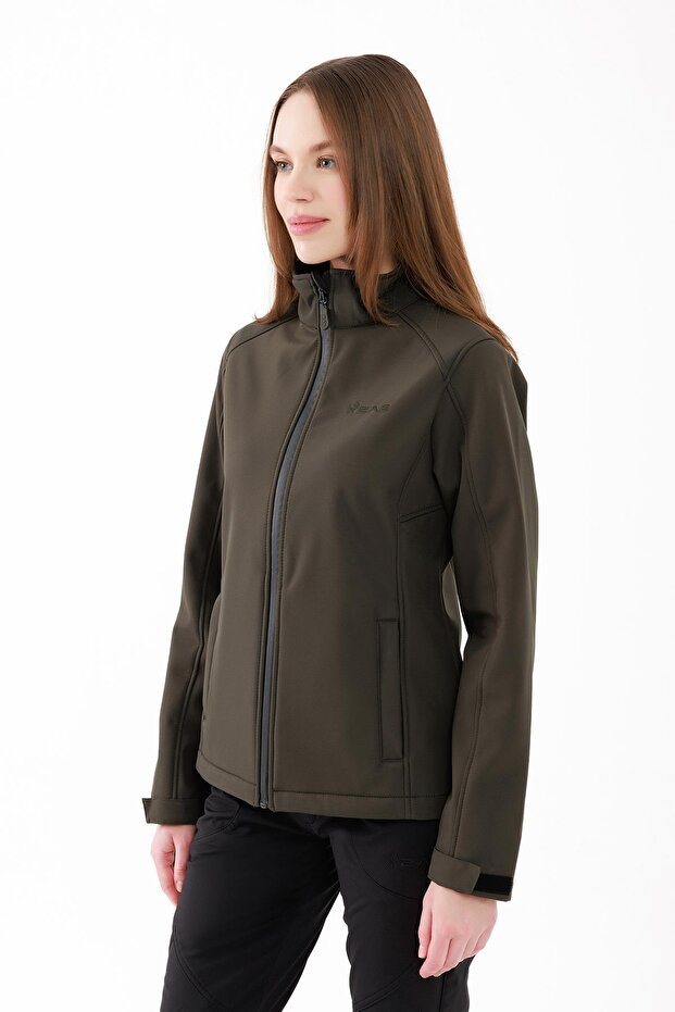 Splint Kadın Softshell Mont Haki - 5