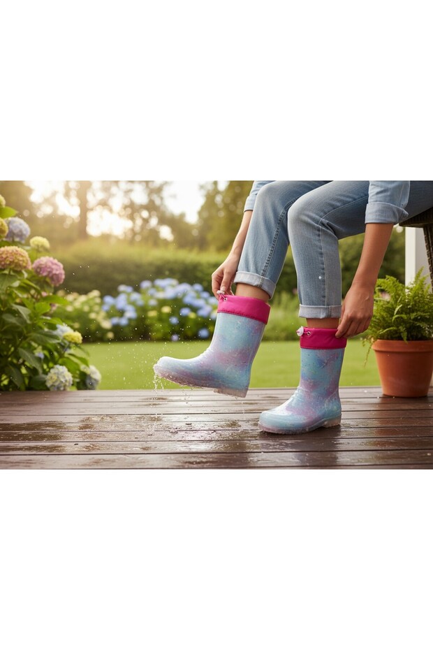 MUHDAMAD Çocuk bot kar botu Yağmur ve kar geçirmez Kürklü Bot - 3