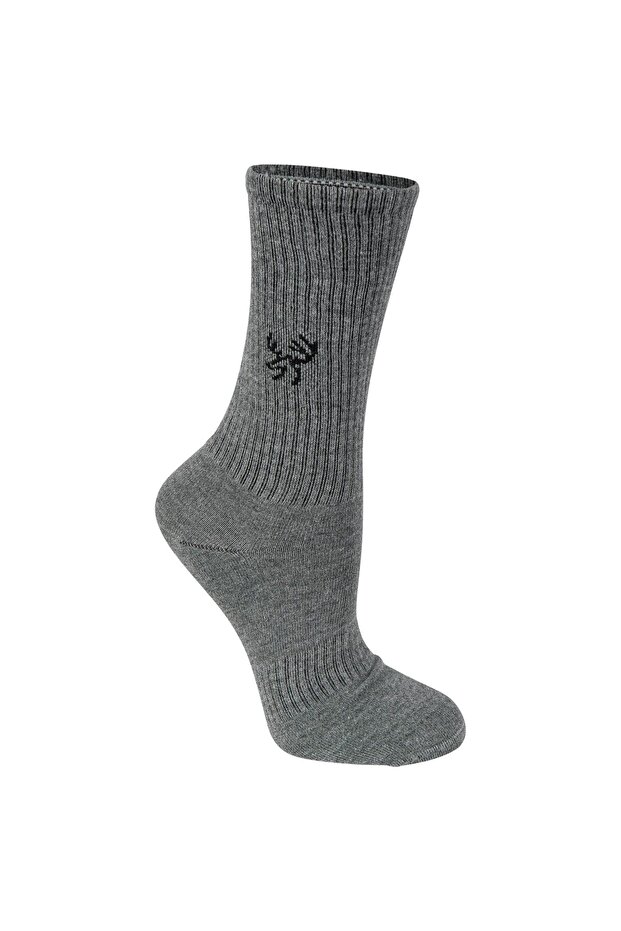 Uzun Bambu Spor Çorap Gri - 1