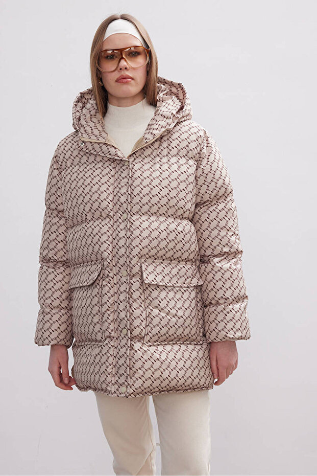 KUM MONOGRAM ŞİŞME MONT - 6