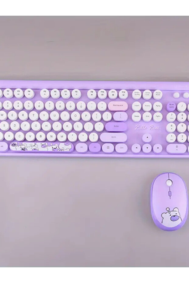 Hello Bear Model Bluetooth Kablosuz Klavye Mouse Set - 3